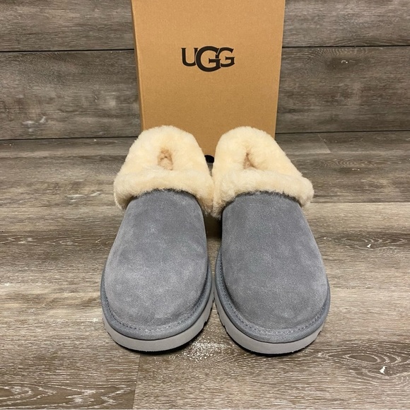 UGG | Nita Ultra Mini Shearling Suede Slipper Indoor Outdoor NEW Lighthouse Grey - Picture 4 of 8